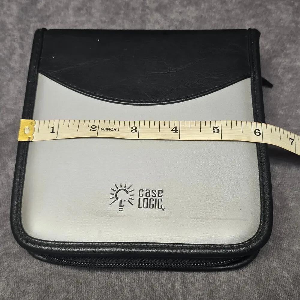 Case Logic Silver & Black CD Carrying Case Holds 24 DVD CD Music Movies